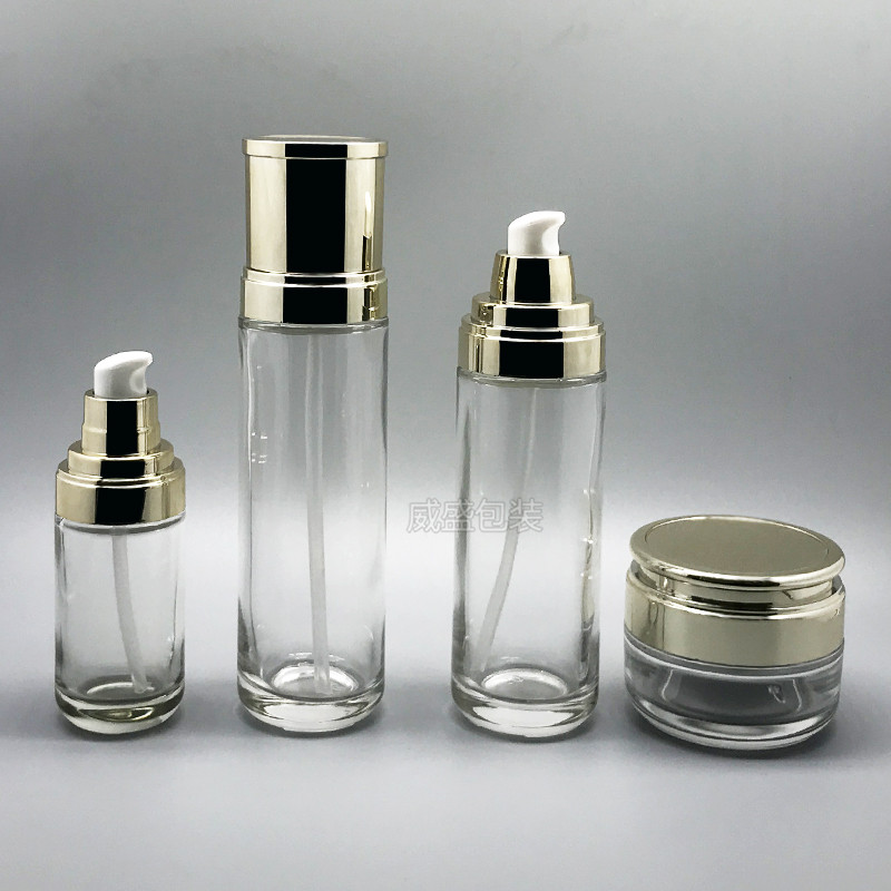 化妆品新款玻璃瓶  磨砂玻璃瓶现货  120ml乳液压(图6)